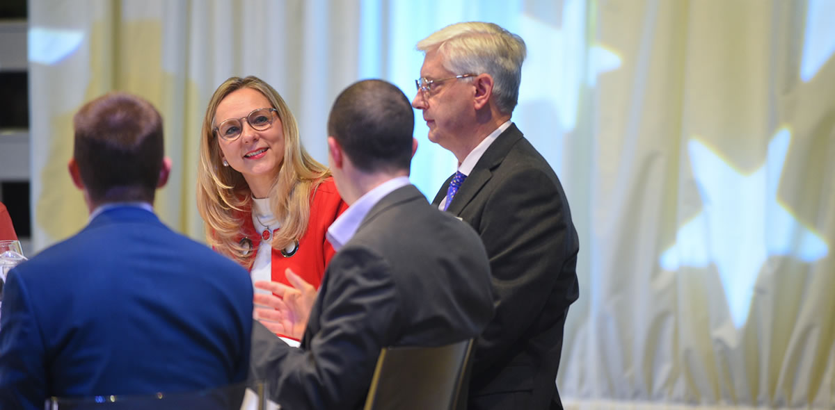 Rebecca Thurlow with Lord Bates at ISBC Lunch